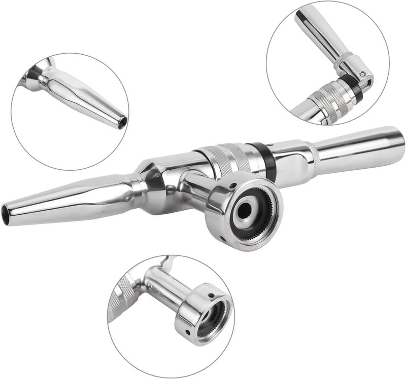 HighFree Stout Beer Faucet, Nitro Coffee Faucet, All 304 Food Grade Stainless Steel Homebrew Beer Stout Tap for Kegging - Image 4
