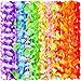 Fovths 150 Pieces Hawaiian Leis Necklace Colorful Tropical Flower Garland Hawaiian Leis Bulk Thickened Hawaiian Flower Wreaths for Hawaiian Themed Party Beach Luau Party Supplies - Image 2