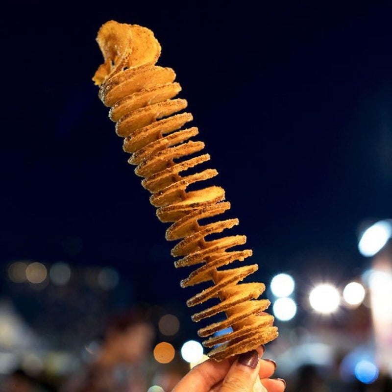 ROYALS أسياخ الخيزران (12 بوصة 5 مم، 50 قطعة) أسياخ الخيزران | عيدان البطاطس الحلزونية، الملتوية، الربيعية | عيدان القلي | عيدان الشواء | - Image 1