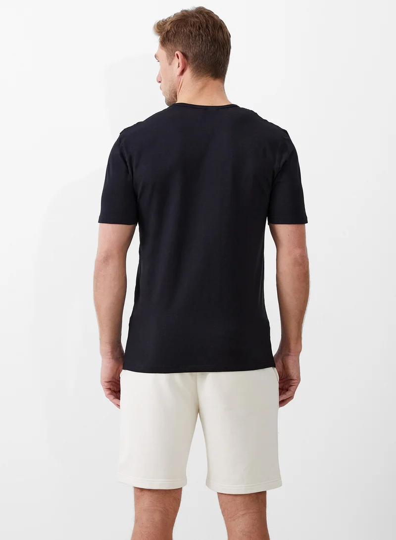 فرنش كونكشن Regular Cotton Blend Crew Neck T-Shirt