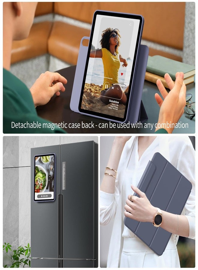 kenke جراب KENKE لجهاز iPad A16 الجيل الحادي عشر/العاشر 2025/2022 (11 بوصة/10.9 بوصة) مع حامل قلم، غطاء هجين قابل للفصل مغناطيسيًا، زاوية عرض عمودية/أفقية، ظهر صلب شفاف، خاصية التشغيل/الإيقاف التلقائي، لون بنفسجي - Image 5