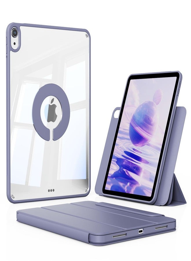 kenke جراب KENKE لجهاز iPad A16 الجيل الحادي عشر/العاشر 2025/2022 (11 بوصة/10.9 بوصة) مع حامل قلم، غطاء هجين قابل للفصل مغناطيسيًا، زاوية عرض عمودية/أفقية، ظهر صلب شفاف، خاصية التشغيل/الإيقاف التلقائي، لون بنفسجي - Image 1