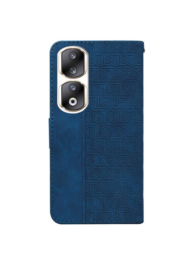 S-TOP Case For Honor 90 Pro Geometric Embossed Leather Phone Case - Image 3