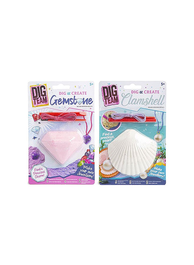 RMS Dig - Dig & Create Clamshell/Gemstone – Fun Kids Toy, Interactive Playtime & Gift Item - Image 1