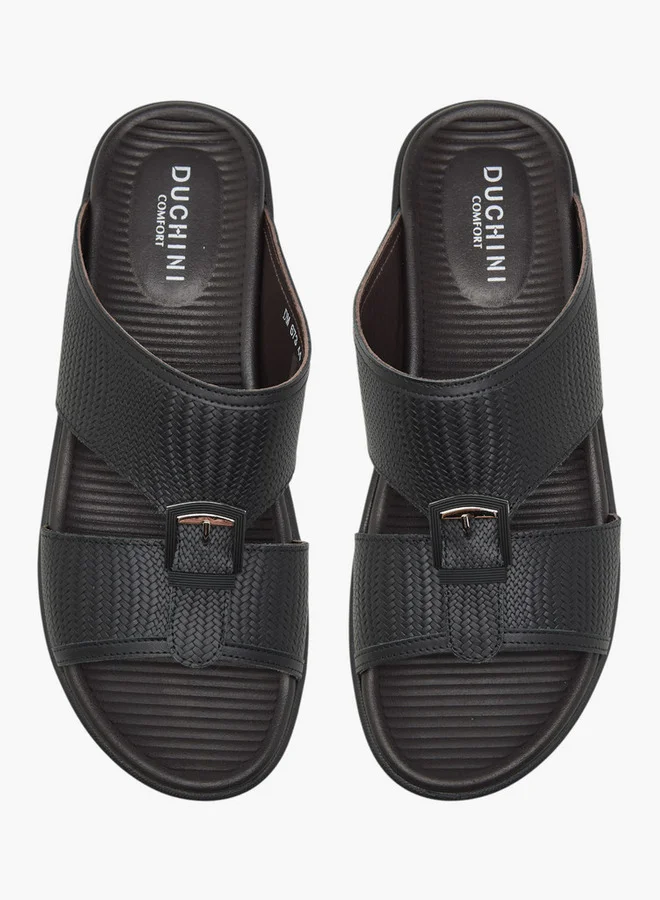 Men's Buckle Accent Slip-On Arabic Sandals