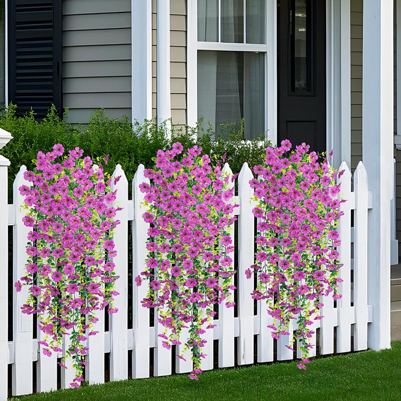 Hrobek Fake Artificial Flowers for Outdoors Decoration, 2 PCS Faux UV Resistant Artificial Outdoor Flowers, Fake Hanging Plants Look Real Daisy No Fade Spring Decor for Porch Home Patio Balcony and Yard - Image 3