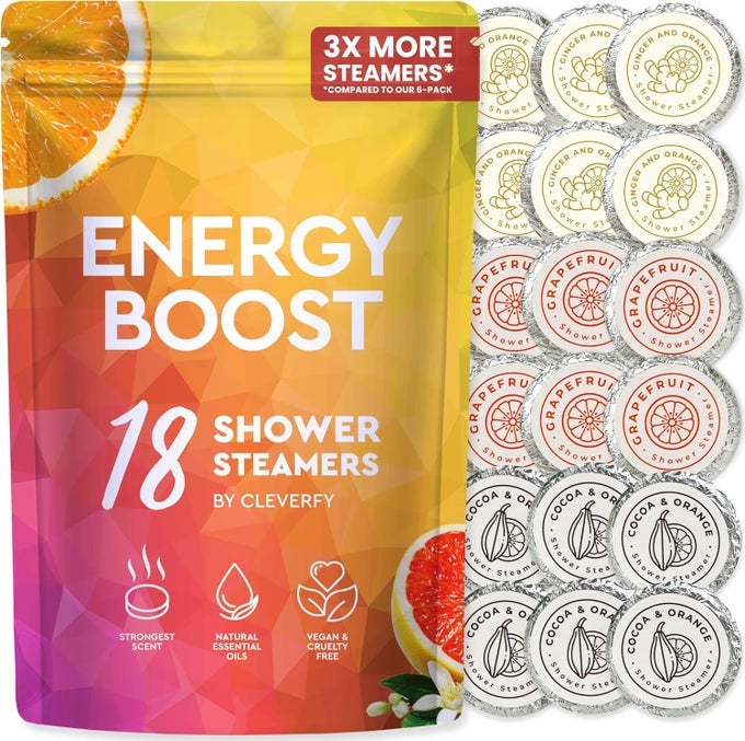 SHOWER STEAMERS FOR AROMATHERAPY CITRUS SET OF 18 SHOWER BOMBS