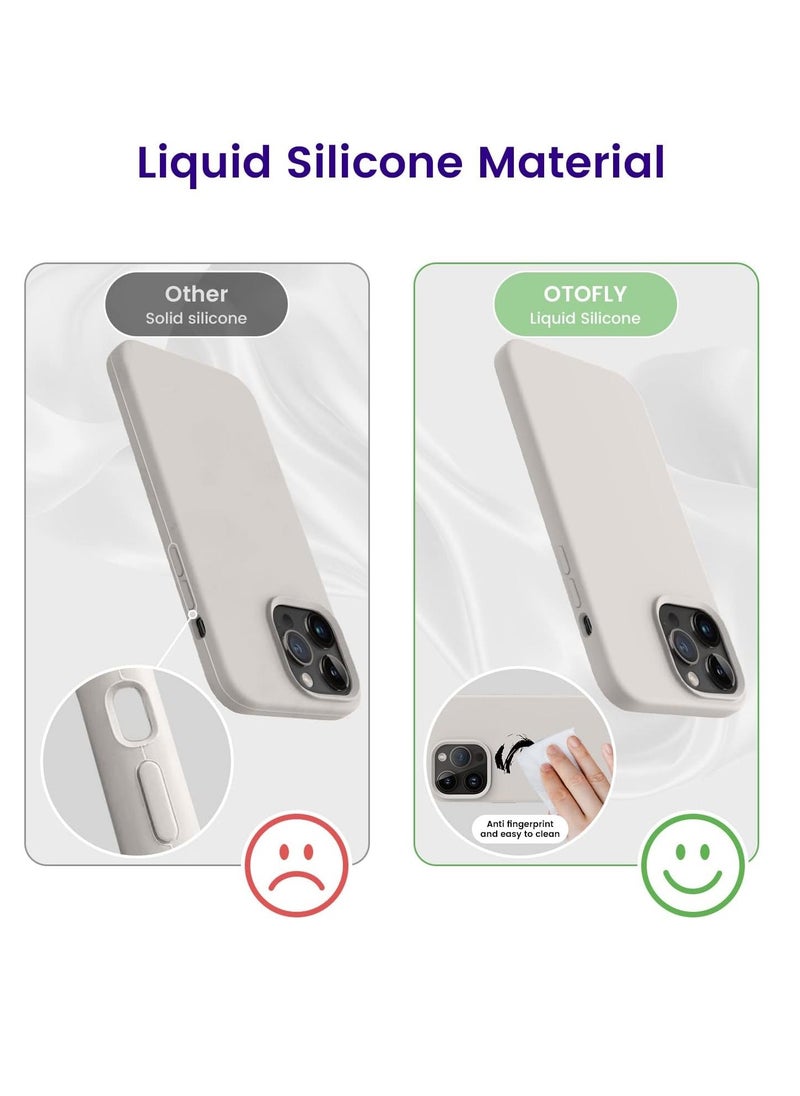 Raxoom ELTERAZONE Designed for iPhone 14 Pro Max Case, Silicone Shockproof Slim Thin Phone Case for iPhone 14 Pro Max 6.7 inch (Stone) - Image 4