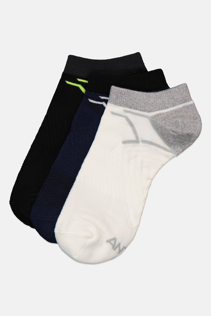 ANTA Kids Boy Brand Logo Ankle Socks, Multicolor - Image 1