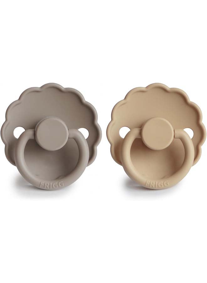 FRIGG لهاية FRIGG Daisy السيليكونية للأطفال 0-6 أشهر 2-Pack بورتوبيلو/كرواسون - الحجم 1 - Image 2