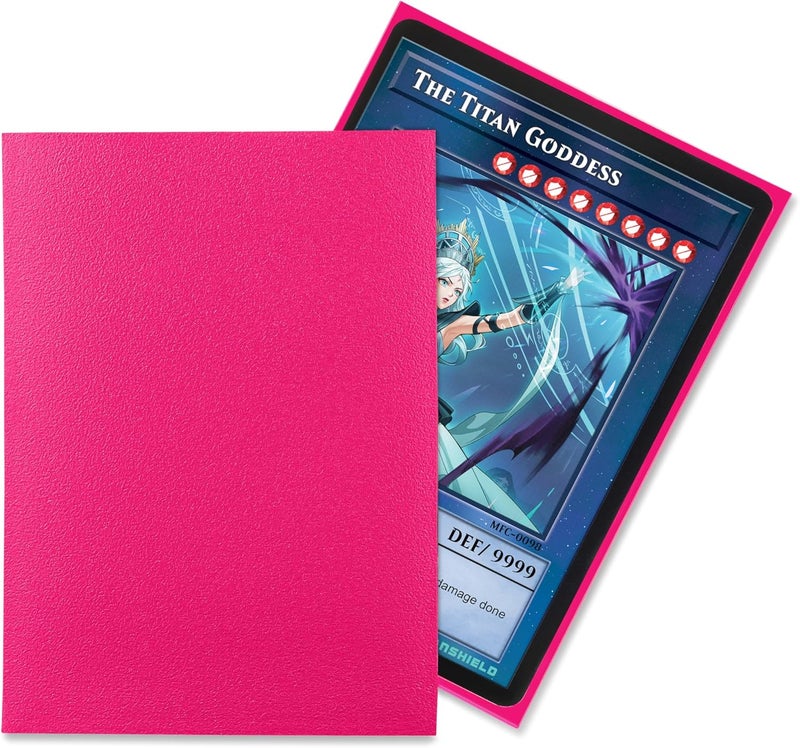 TitanShield (150 Sleeve) Colored Small Japanese Sized Trading Card Sleeves Deck Protector for Yu-Gi-Oh, Cardfight!! Vanguard & More (Viva Magenta) - Image 2