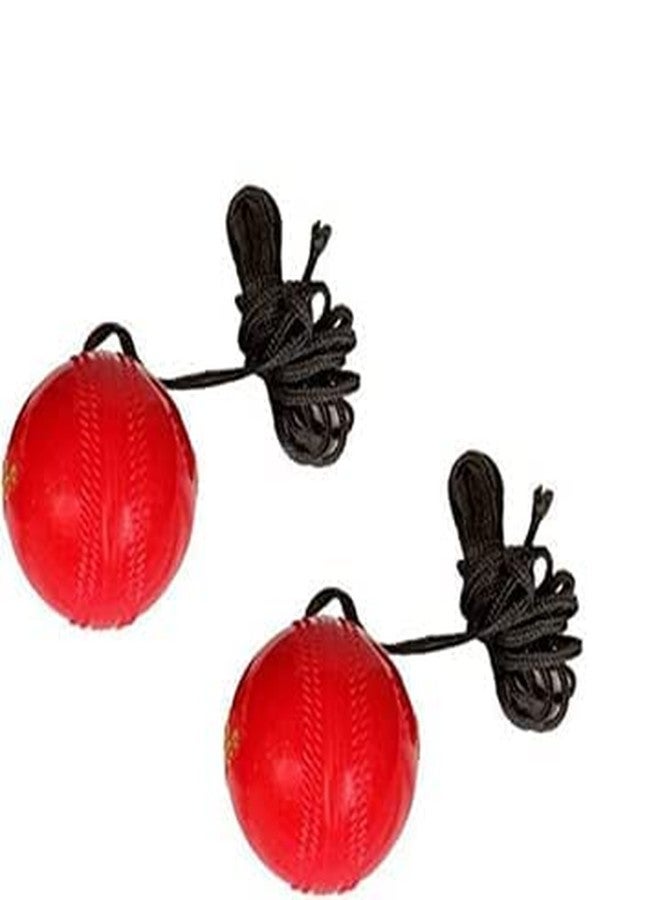keycraze كرة تدريب الكريكيت المعلقة من كي كريز (عبوة من قطعة واحدة، لون أحمر) - Image 3