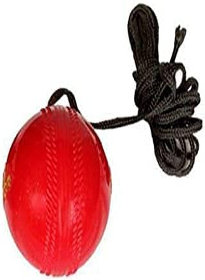 keycraze كرة تدريب الكريكيت المعلقة من كي كريز (عبوة من قطعة واحدة، لون أحمر) - Image 1