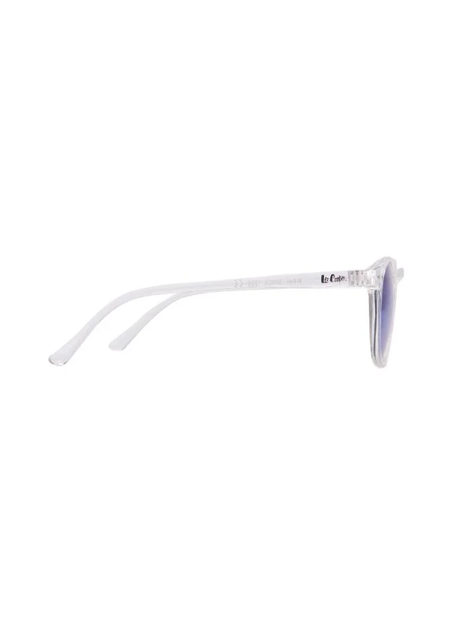 Lee Cooper Polarized Sunglasses Transprarent Frame Blue Mirror Mirror Lens 45mm  - LCK112C03
