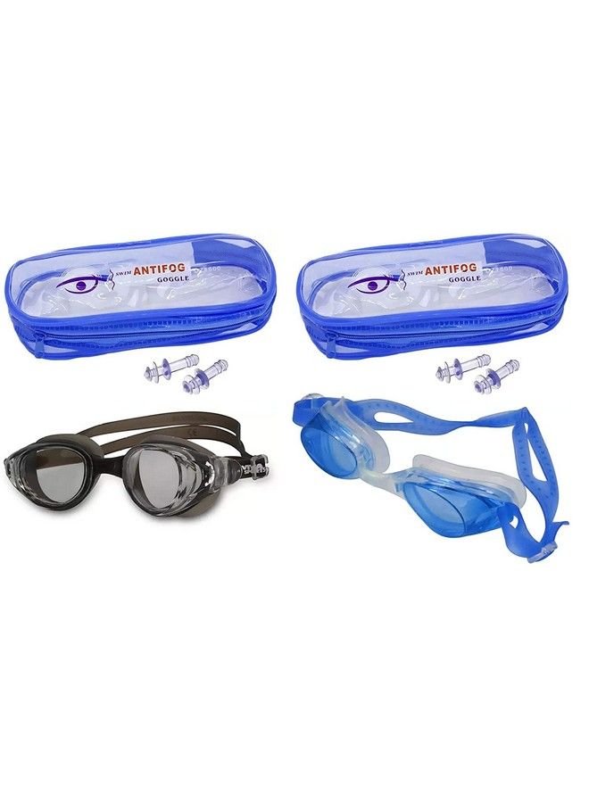 Confidence Combo Of 2 Pcs Swimming Anti Fog Goggles For Men;Women;Kids;Girls;Boys - Image 1