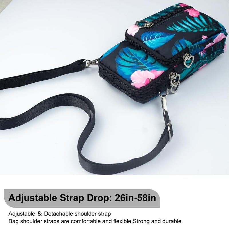 JANKS Small Crossbody Bag for Women - Mini Phone Purses with Crossbody Strap and Wallet - Nylon Arm Bag - Image 4
