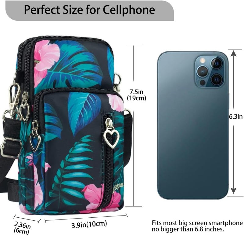 JANKS Small Crossbody Bag for Women - Mini Phone Purses with Crossbody Strap and Wallet - Nylon Arm Bag - Image 2