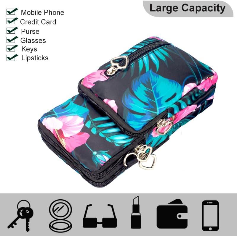 JANKS Small Crossbody Bag for Women - Mini Phone Purses with Crossbody Strap and Wallet - Nylon Arm Bag - Image 5