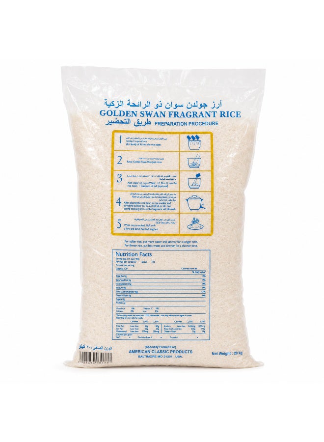 GOLDEN SWAN Fragrant Hom Mali Jasmine Rice - AAA - Milagrosa (Mabango), 2 Kg - Image 2