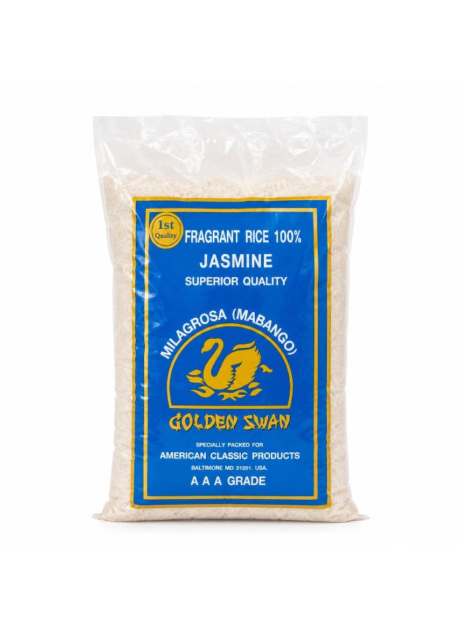 GOLDEN SWAN Fragrant Hom Mali Jasmine Rice - AAA - Milagrosa (Mabango), 2 Kg - Image 1