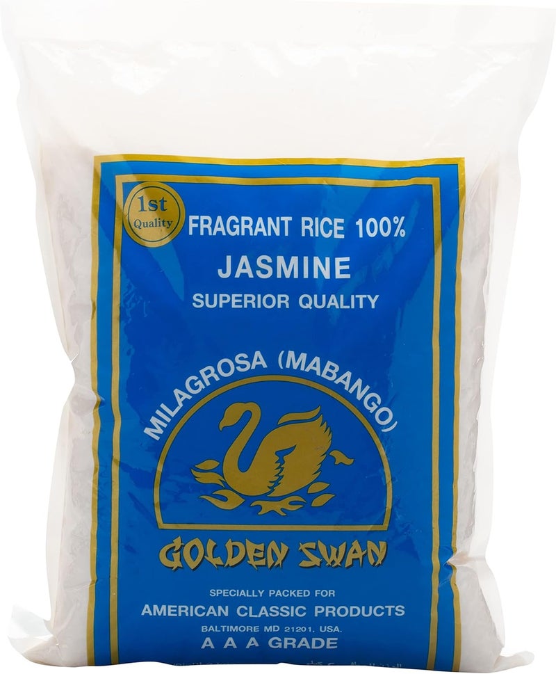 GOLDEN SWAN Fragrant Hom Mali Jasmine Rice - AAA - Milagrosa (Mabango), 2 Kg - Image 1