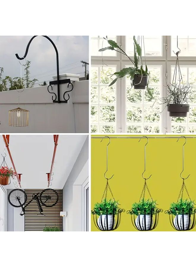 Six Stainless Steel S Hooks Wall Mounted For Indoor Outdoor Hanging Decor - Image 5