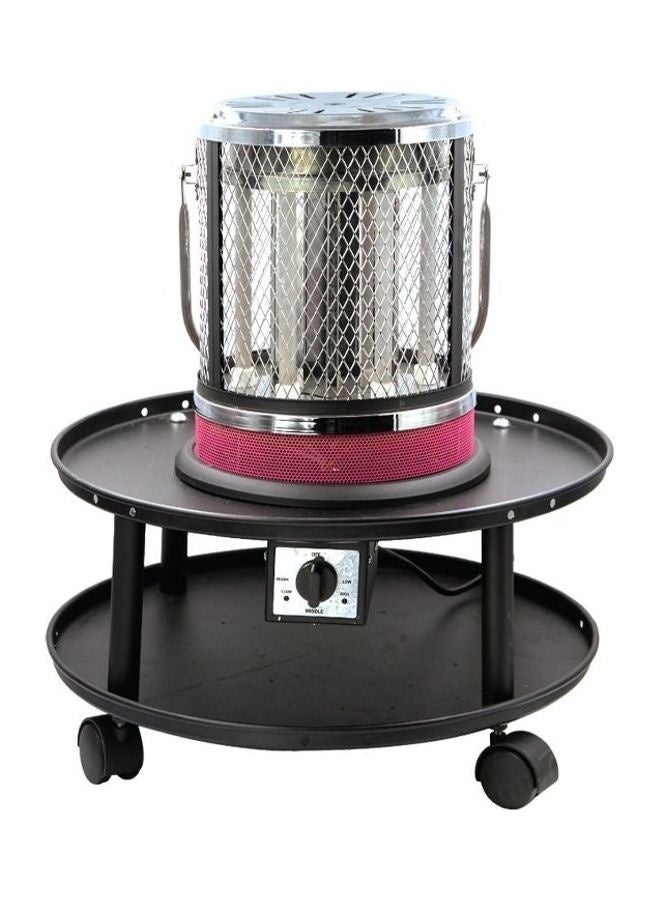 LC Round Electric Heater 2200W With Wheels And Adjustable Heat - Image 3