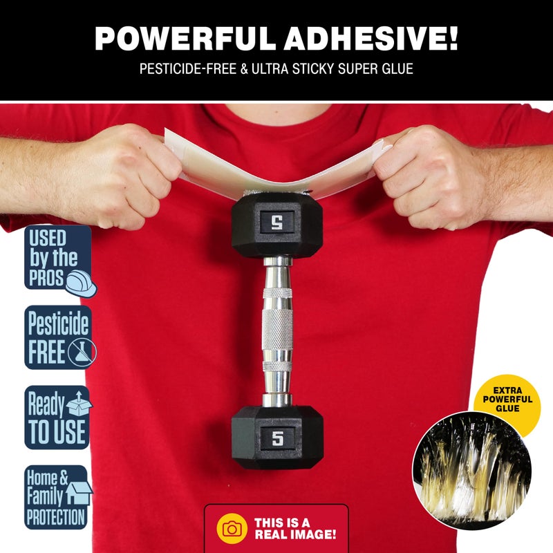 Catchmaster Mouse & Insect Super Glue Traps 30PK, Mouse Traps Indoor for Home, Extra Strength Sticky Pest Control Adhesive Tray for Catching Bugs, Rats & Rodents, Bulk Glue Boards - Image 2