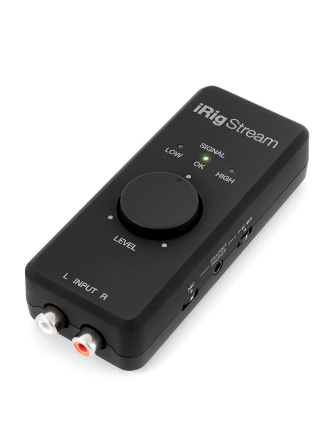 IK Multimedia iRig Stream stereo audio interface for iPhone, iPad, Mac, iOS and PC with USB-C, Lightning and USB for 24-bit, 48 kHz recording from mixers and studio gear - Image 1