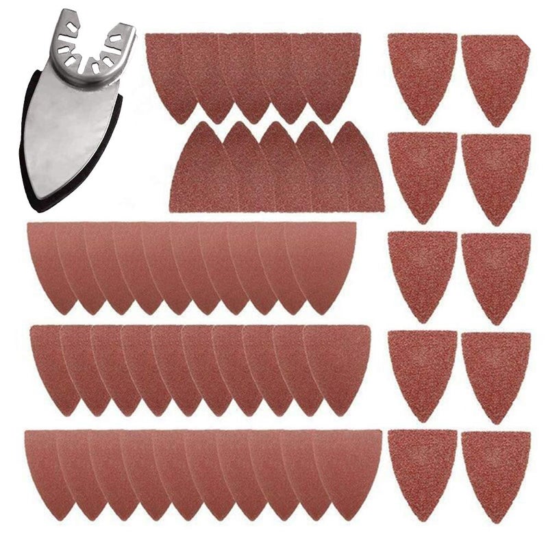 KOET Finger Sanding Sheets Sand Disc Kit, Oscillating Saw Sanding Kit Triangle Sanding Pad, Universal Polishing Finger Sandpaper Set - Image 1