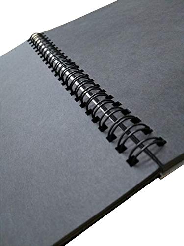 IMPRINT Acrylic Paper Spiral Bound Black Scrapbook A4 Size With 35 Black Sheets - Image 4