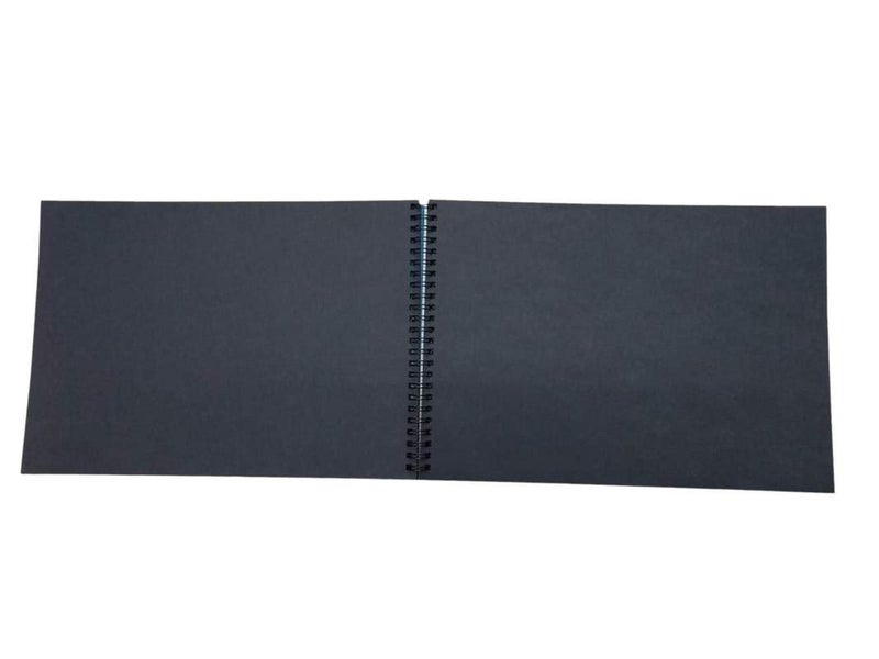 IMPRINT Acrylic Paper Spiral Bound Black Scrapbook A4 Size With 35 Black Sheets - Image 3