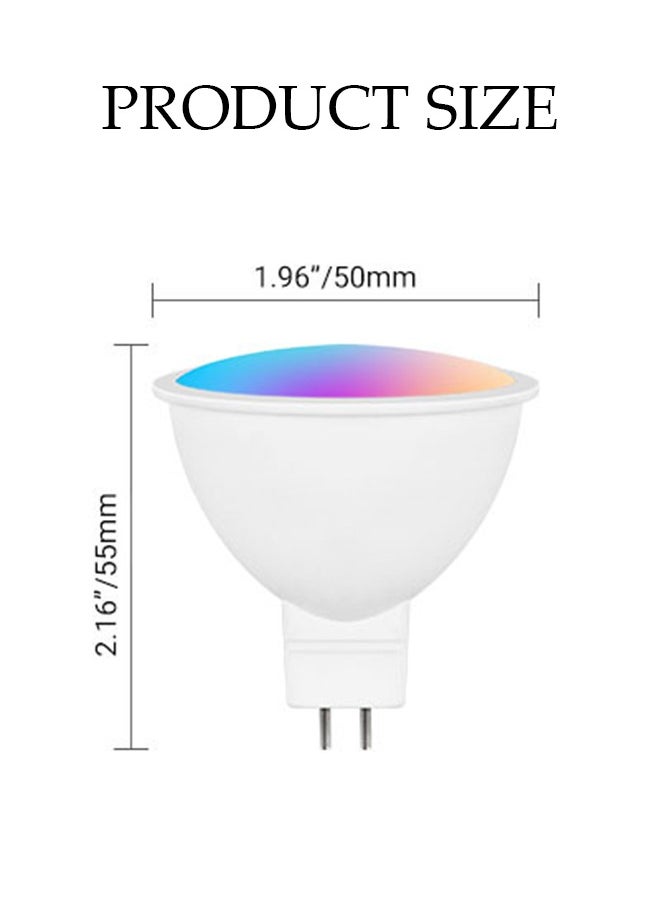 5W Smart RGB Light Bulb ,Works With Google Assistant And Dimmable Via App，Remote Control Smart LED Bulb With 8 Different Modes And 16Millions Colors Dimmable Light,White