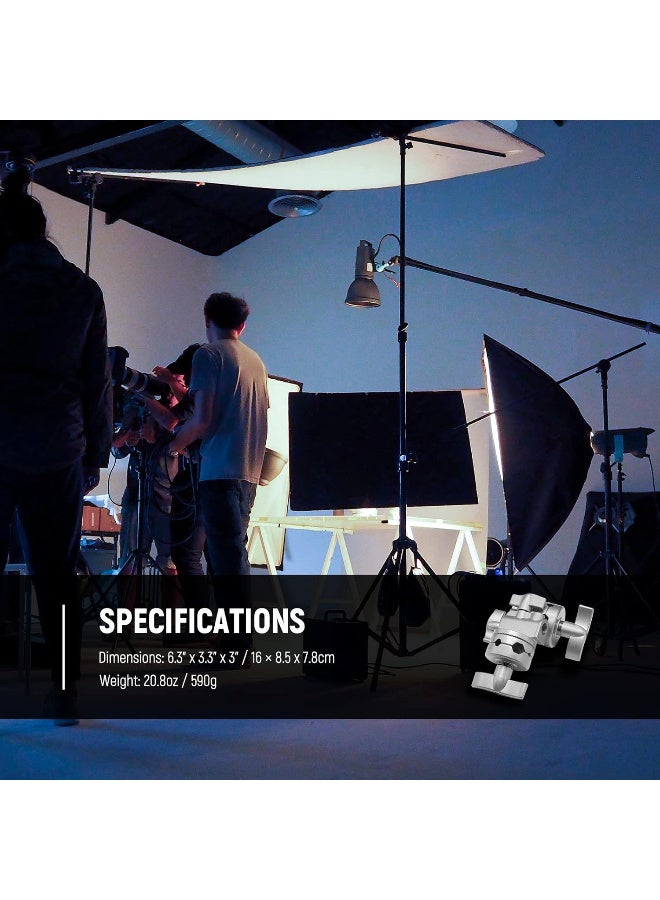 Neewer 2.5-Inch Grip Head for C-Stand – Heavy-Duty Swivel Mount Adapter for Photography and Videography Equipment - Image 5