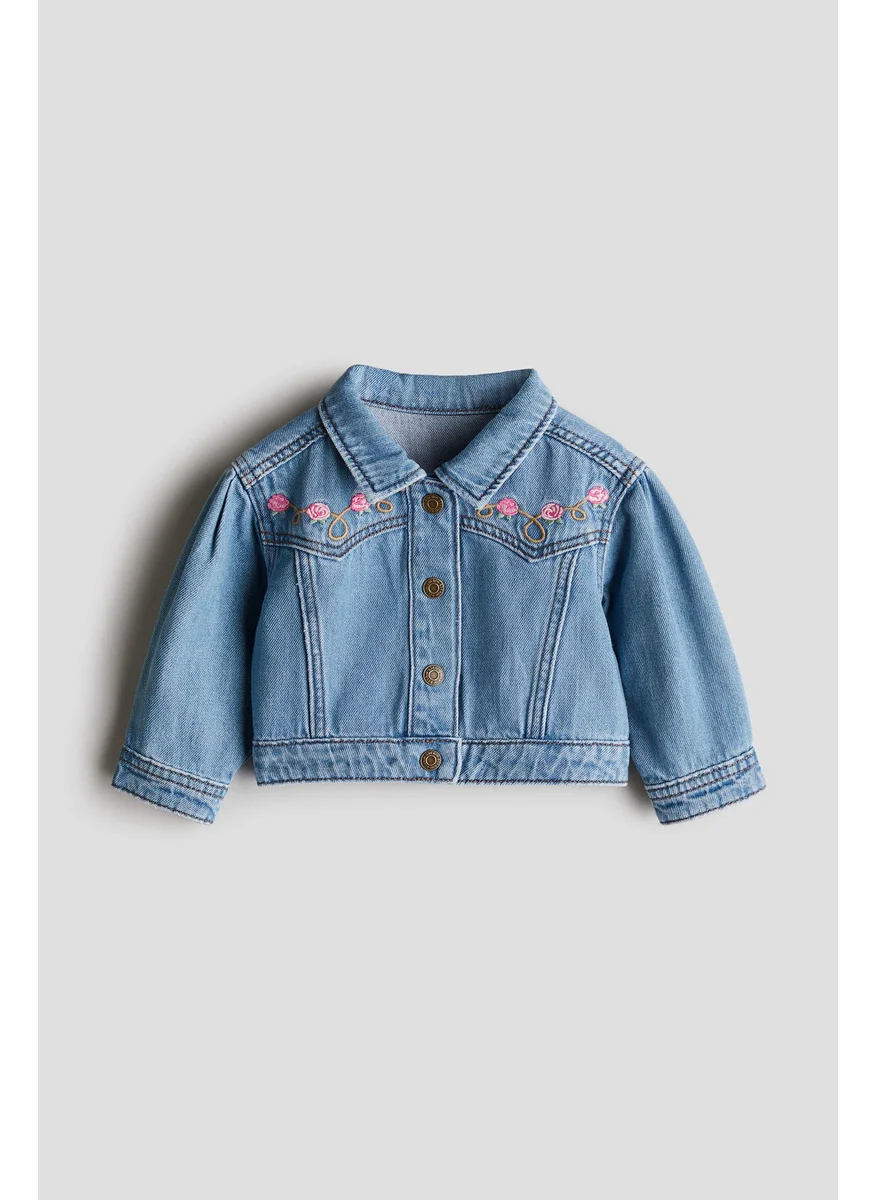 اتش اند ام Embroidery-Detail Denim Jacket