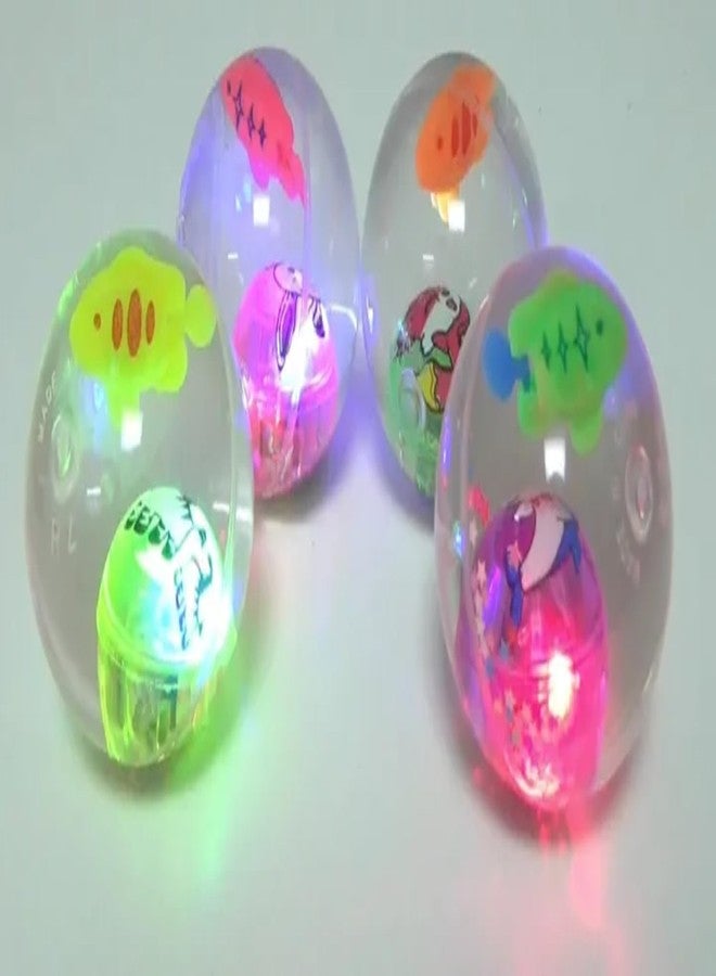 FAVELA® Led Flashing Luminous Ball 55mm Rubber Bouncing Ball Anti-Stress Water Filled Light Balls for Return Gifts LED Stress Gift Fun Toys for Children(Pack of 3) (Multi) - Image 3