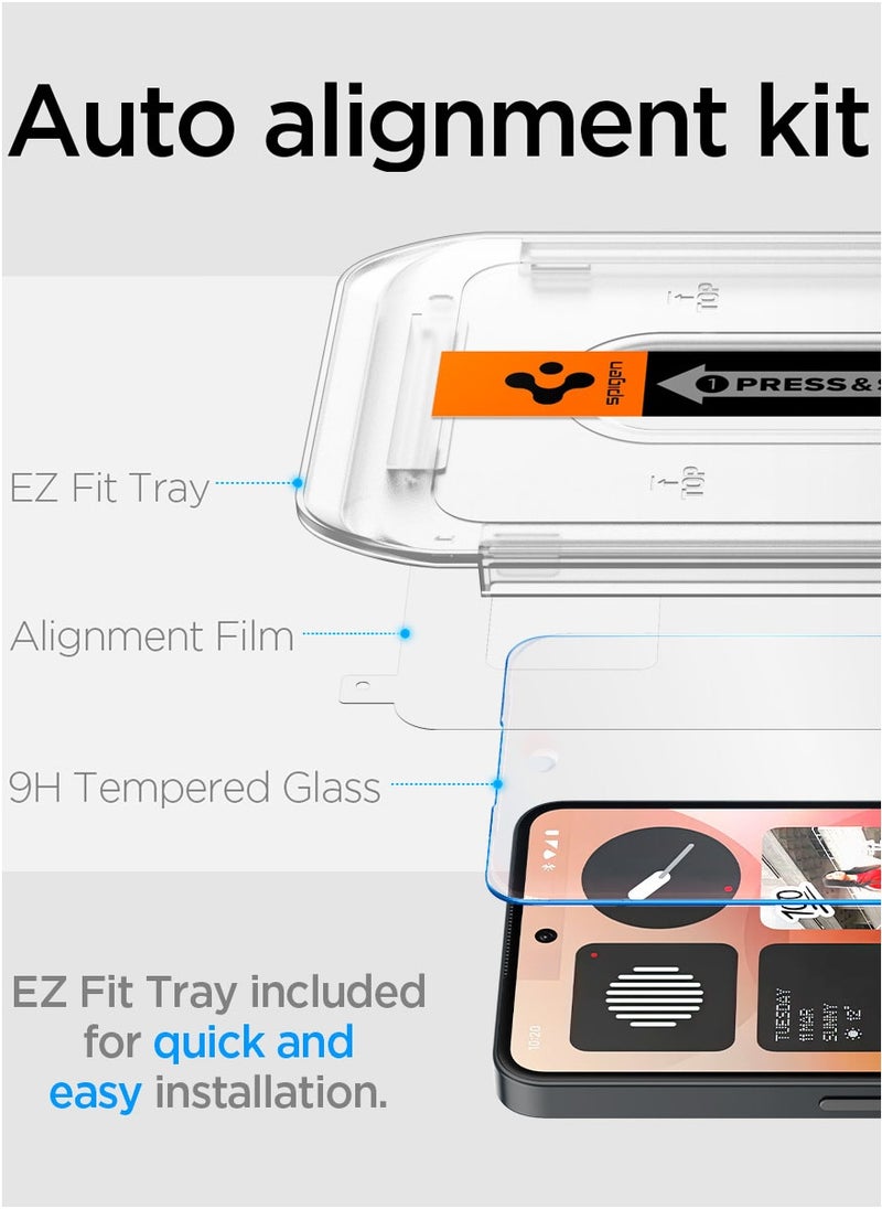 Spigen - GLAStR EZ FIT HD Nothing Phone (3a) / Nothing Phone (3a Pro) Screen Protector Tempered Glass Case Friendly [1 PACK] - Image 1