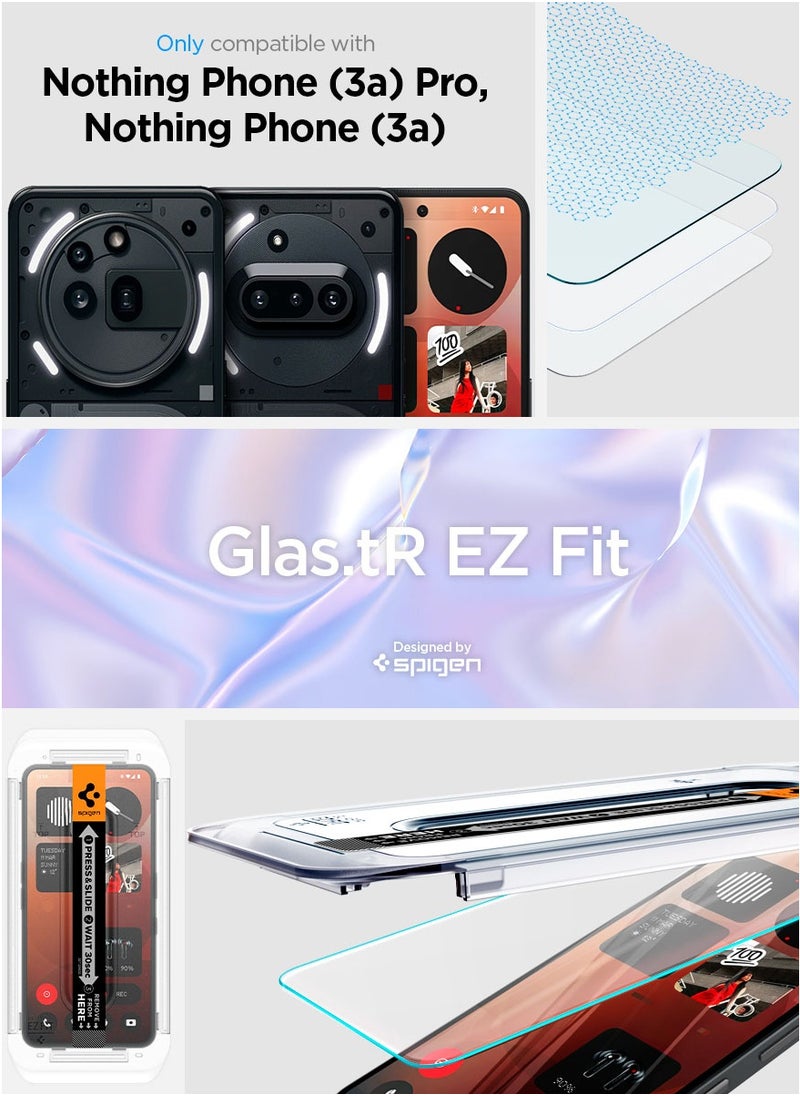 Spigen - GLAStR EZ FIT HD Nothing Phone (3a) / Nothing Phone (3a Pro) Screen Protector Tempered Glass Case Friendly [1 PACK] - Image 1