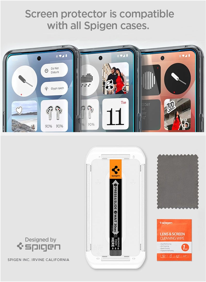 Spigen - GLAStR EZ FIT HD Nothing Phone (3a) / Nothing Phone (3a Pro) Screen Protector Tempered Glass Case Friendly [1 PACK] - Image 1
