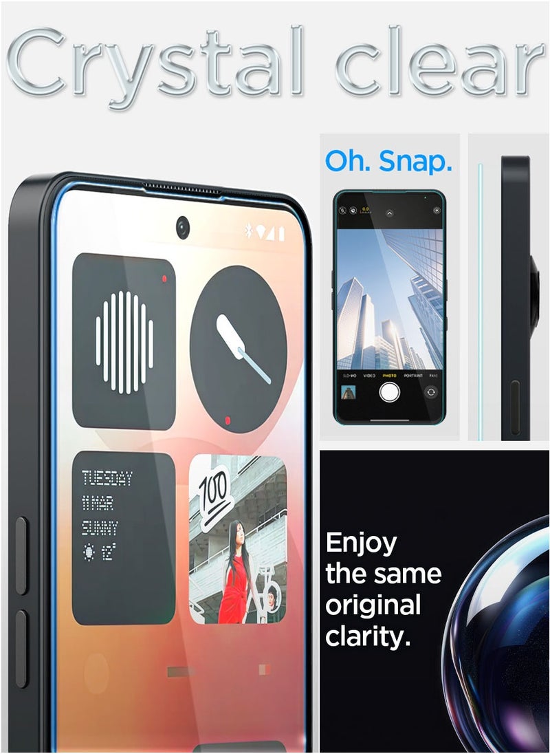 Spigen - GLAStR EZ FIT HD Nothing Phone (3a) / Nothing Phone (3a Pro) Screen Protector Tempered Glass Case Friendly [1 PACK] - Image 1
