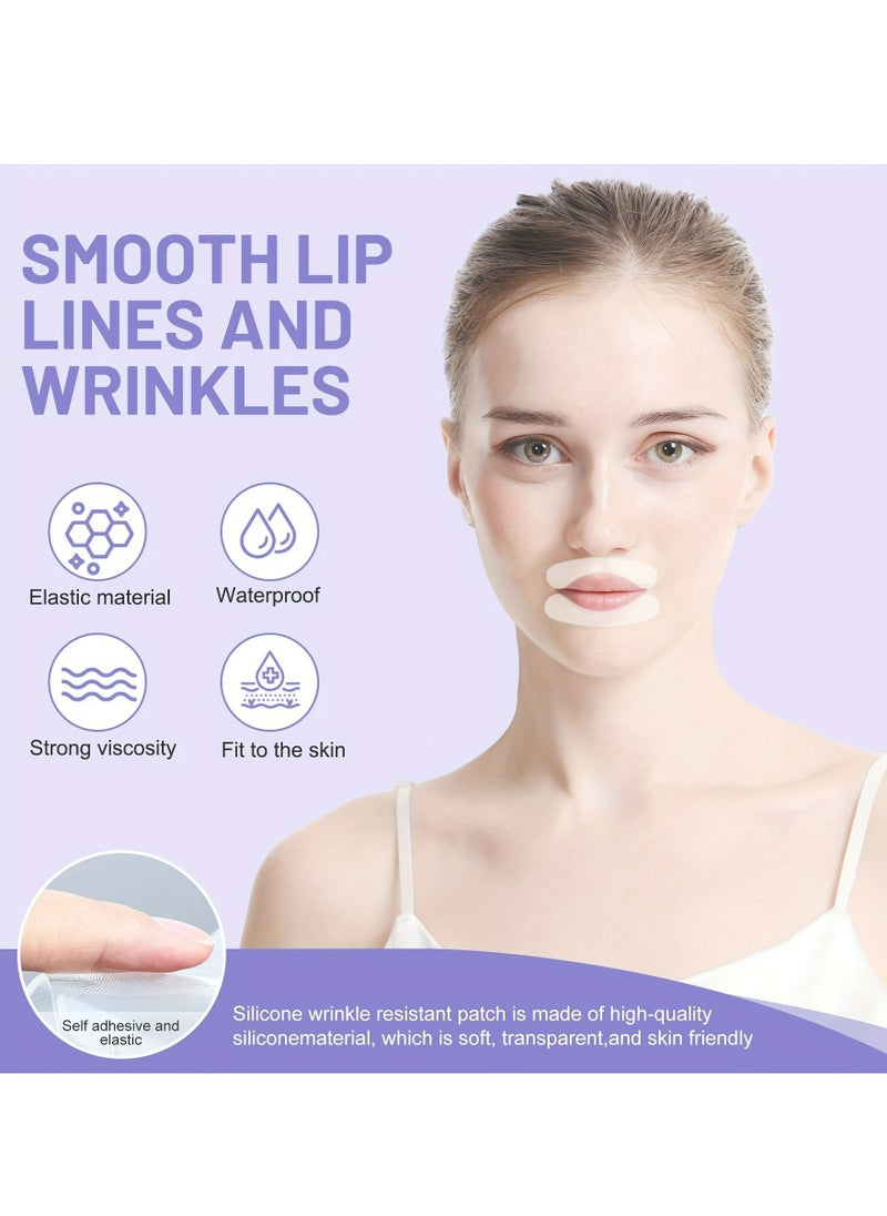 Generic 4pcs Lip Wrinkle Patches,Silicone Lip Lift Patches - Fragrance-Free Facial Beauty Strips ,Reusable Silicone Lip Anti-Wrinkle Pads Transparent for Smoothing Fine Lines & Wrinkles,Perfect Gift for Women  - Image 4
