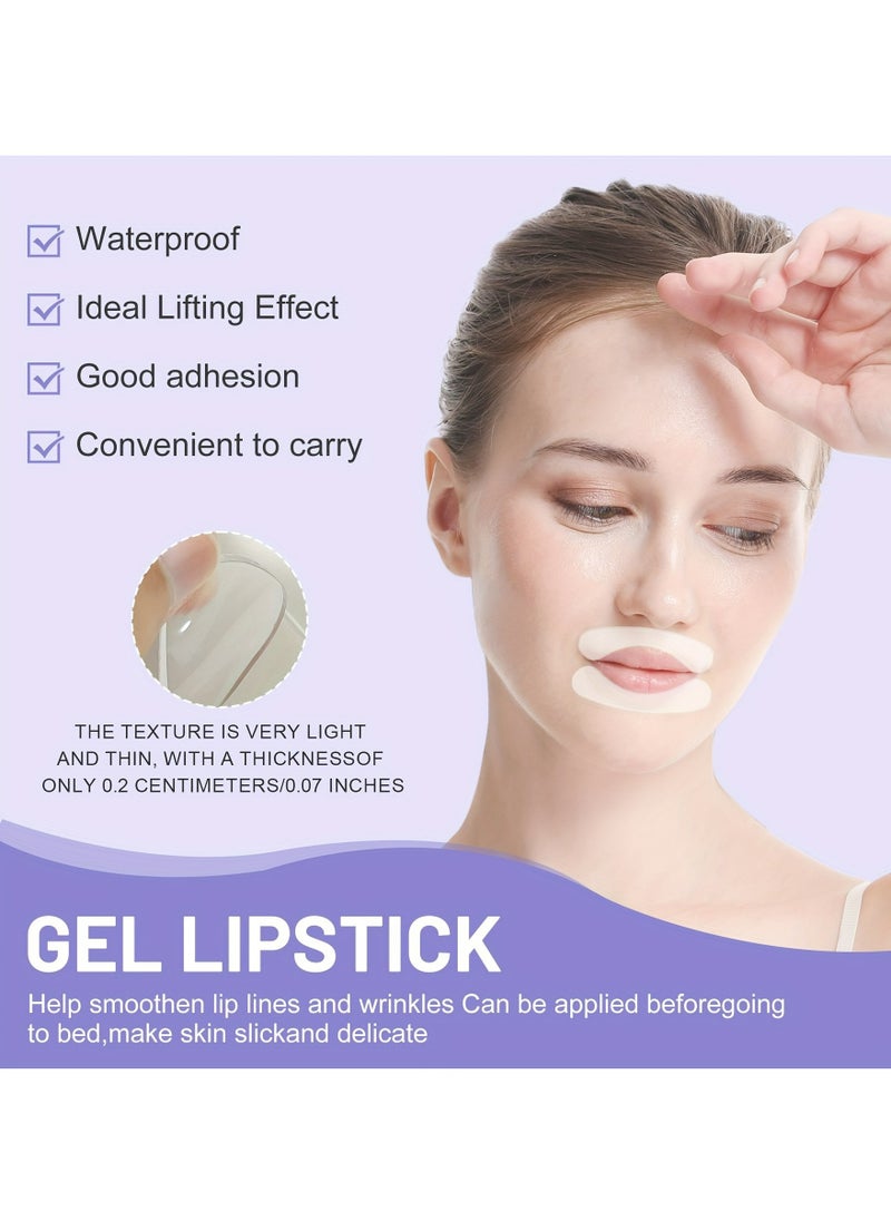 Generic 4pcs Lip Wrinkle Patches,Silicone Lip Lift Patches - Fragrance-Free Facial Beauty Strips ,Reusable Silicone Lip Anti-Wrinkle Pads Transparent for Smoothing Fine Lines & Wrinkles,Perfect Gift for Women  - Image 5