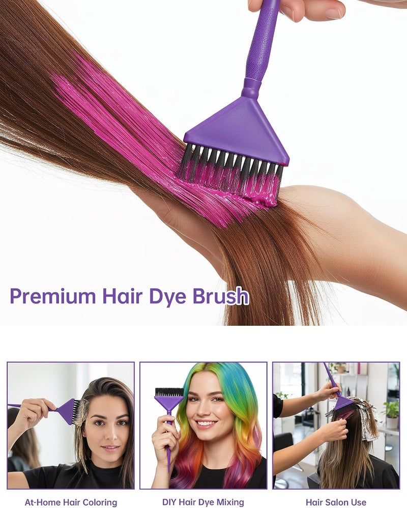 NiHome Hair Dye Bowl and Brush Set, Hair Color Mixing Bowls for Hairstylist, Color Bowls with Fine Teeth and Brush Cleaner, Salon Supplies Essentials, 3-Pack - Image 4