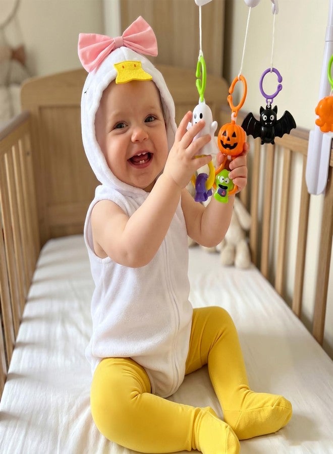 BemeyourBBs Toddler Halloween Costume Baby Boy Girl Halloween Outfit Hooded Romper Jumpsuit with Legging Coslpay Clothes (Goose White, 12-18 Months) - Image 2