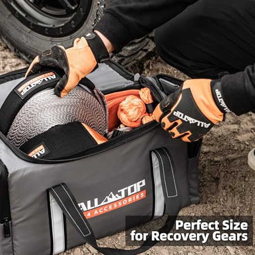 ALL-TOP Recovery Pack 7in1: Water-Resist Offroad Gear Bag with Tow Strap, Tree Saver, Extension Strap, Damper & 2 Soft Shackles - Image 5