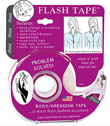 Braza Flash Tape - Double Sided Clear Adhesive Clothing, Fabric and Body Tape, (6) 20ft Rolls - Image 5