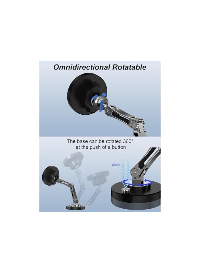 Green Tiger Car Mount Charger for MagSafe, 360° Adjustable Magnetic Wireless Charger, Compatible with MagSafe iPhone 15 14 13 12 Series - Image 3