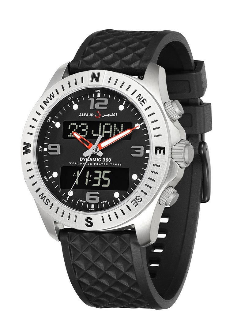 Al Fajr Dynamic 360 Analog+Digital Rubber Strap Watch - WH-24 - 44mm - Image 2
