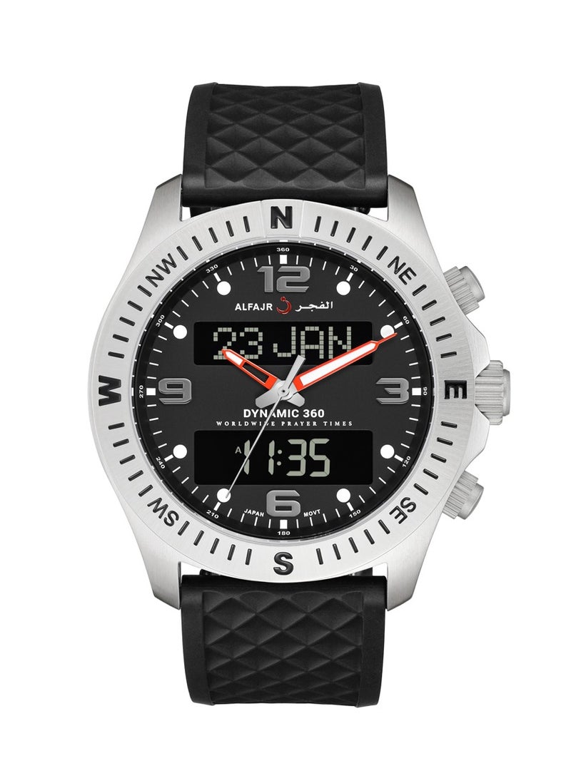 Al Fajr Dynamic 360 Analog+Digital Rubber Strap Watch - WH-24 - 44mm - Image 1