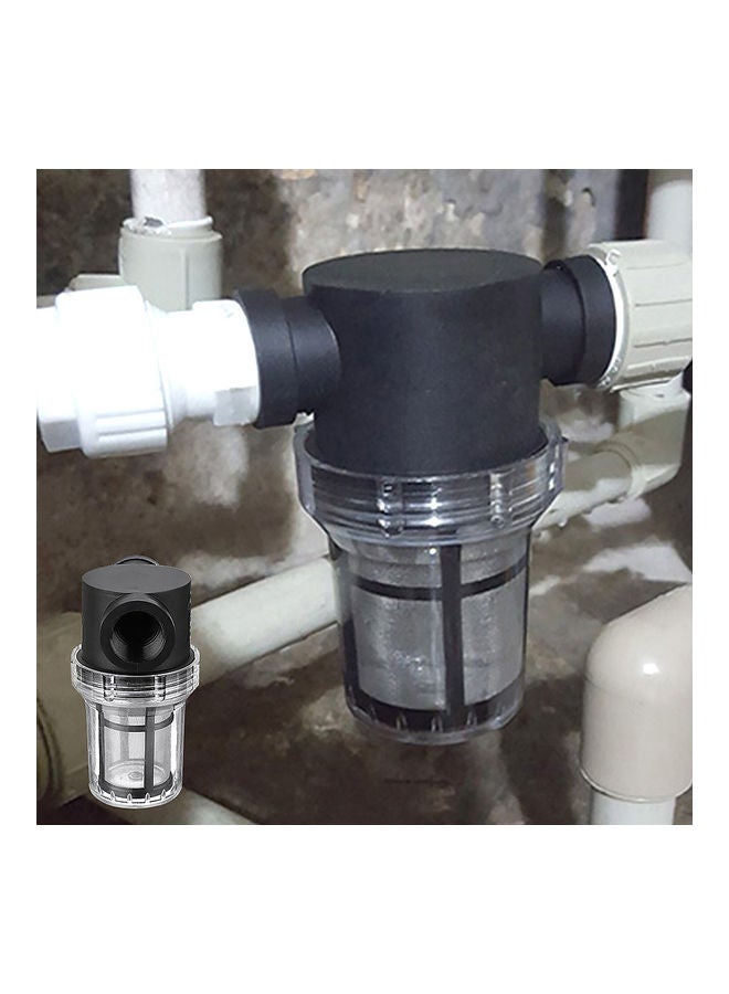 NIBEMINENT Irrigation Pipe Filter Pump Purification Tool Clear/Black - Image 3